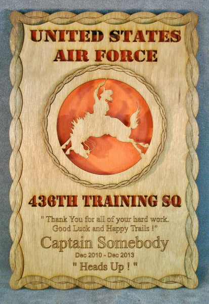 436th Training Squadron Appreciation Plaque